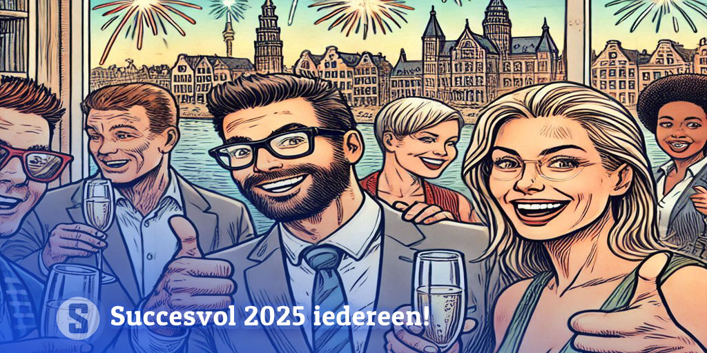 Succesvol 2025 gelukkig nieuwjaar startende ondernemers