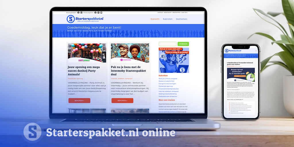 Starterspakket online per 1 september