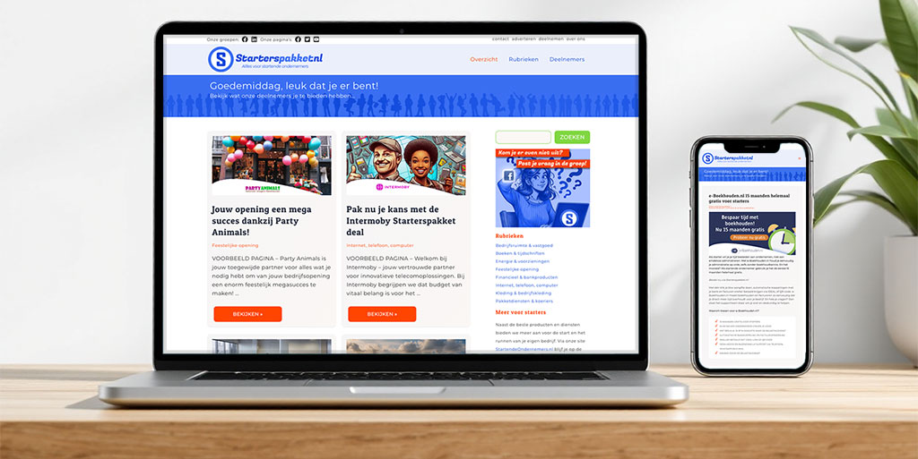 Starterspakket.nl mockup